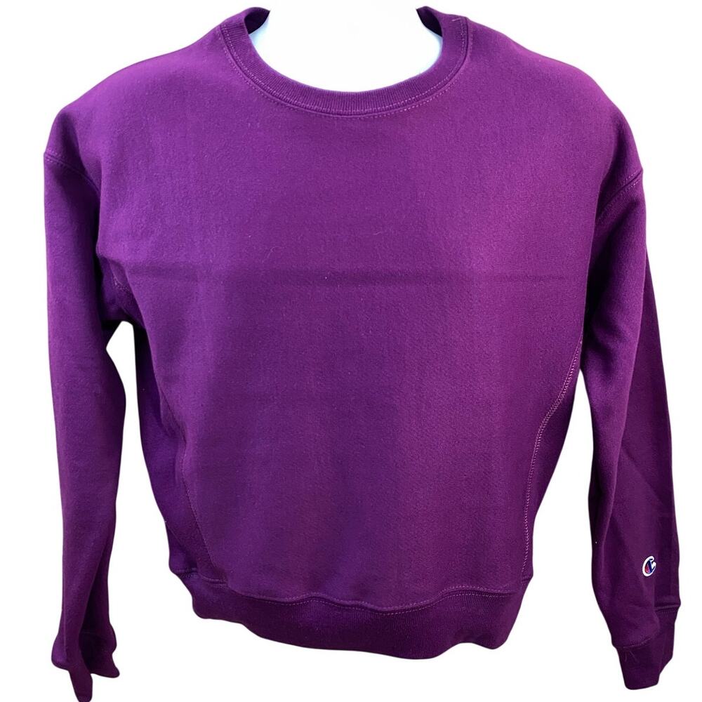 vintage champion reverse weave small purple sweater